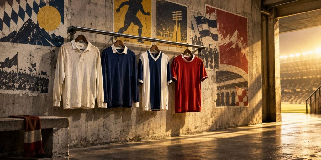 Illustration éditoriale du sujet : Maillot du Bayern Munich : histoire du rouge et évolutions