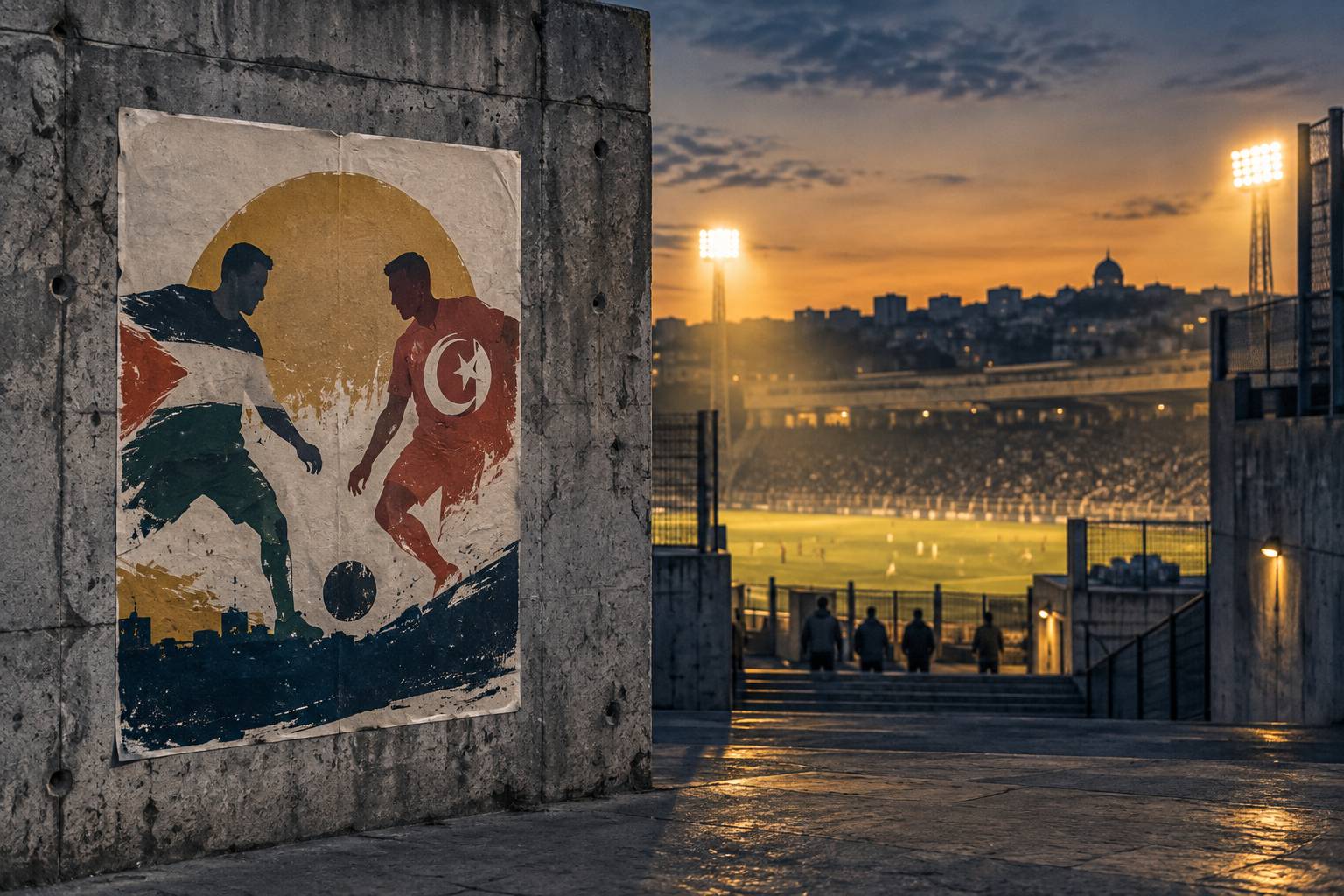 Illustration éditoriale du sujet : Palestine - Tunisie : contexte du match et bilan sportif