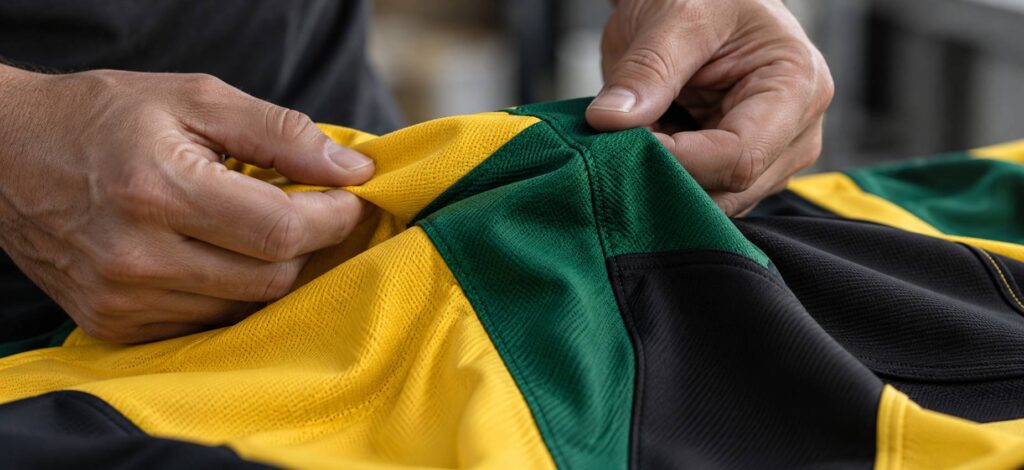 Illustration de détail sur le sujet : Maillot de la Jamaïque : origine du jaune, vert et noir